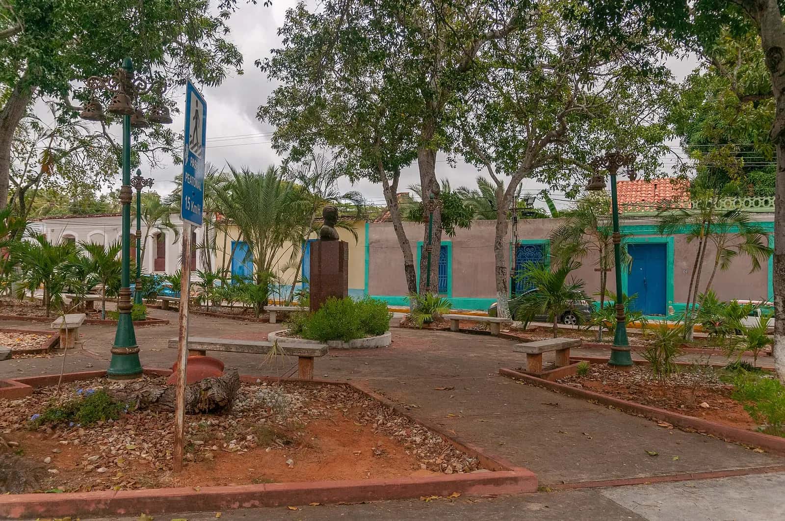 Town square in La Asunción, capital of Nueva Esparta, Margarita Island