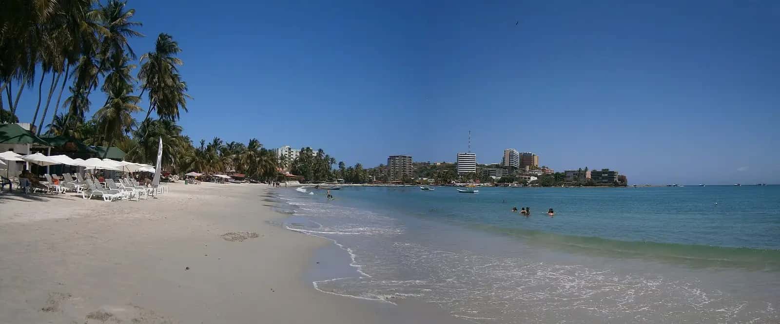 The bay of Pampatar from the beach, Margarita Island