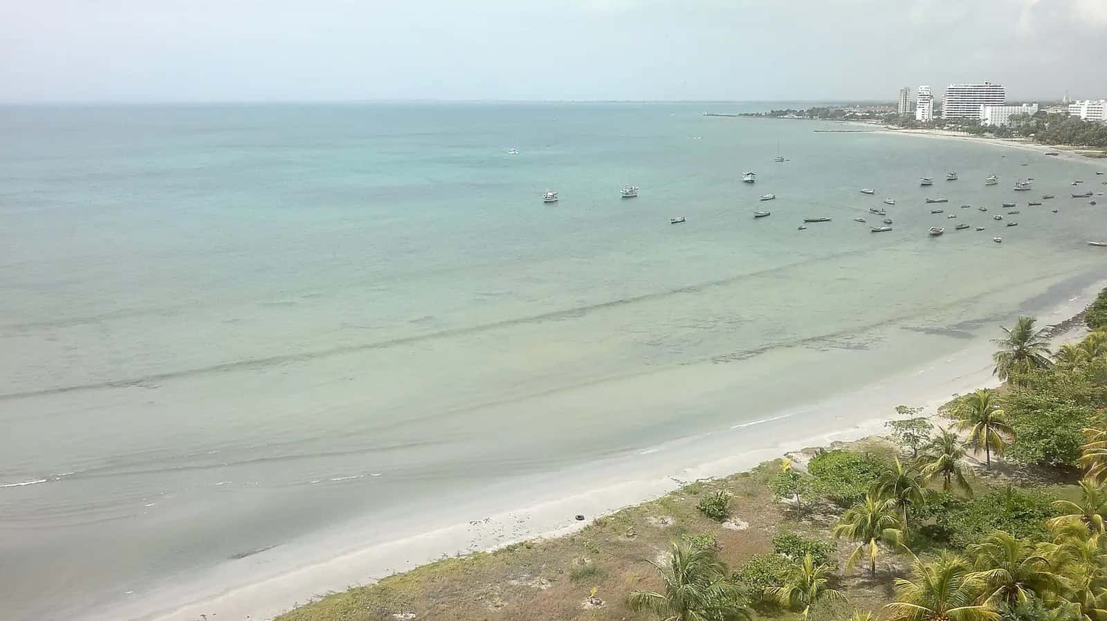 Playa Bella Vista and the Porlamar hotel strip, Margarita Island